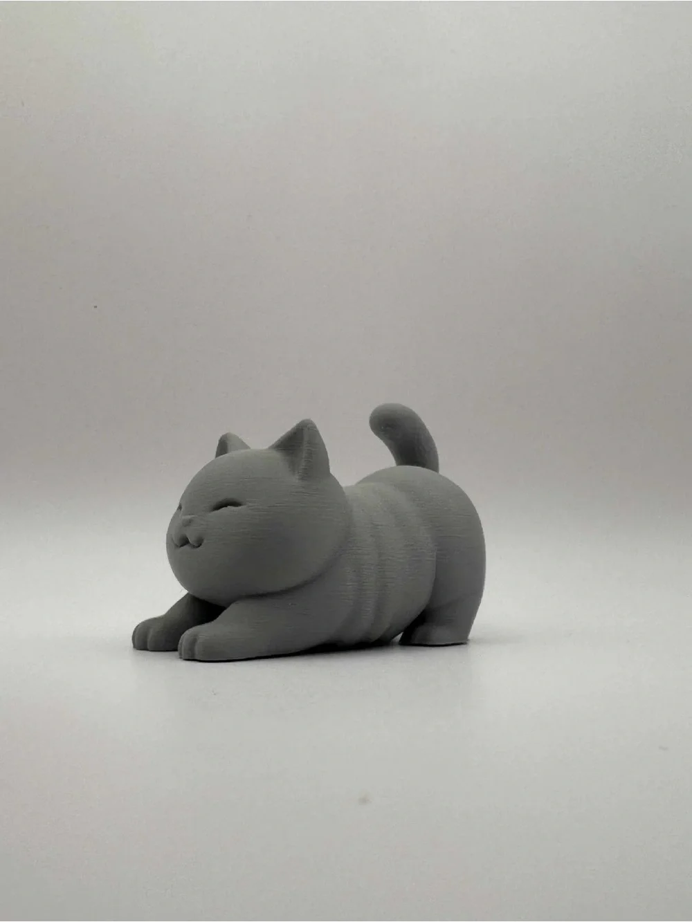 Gray Cat Figurine Decorative Pet Statue